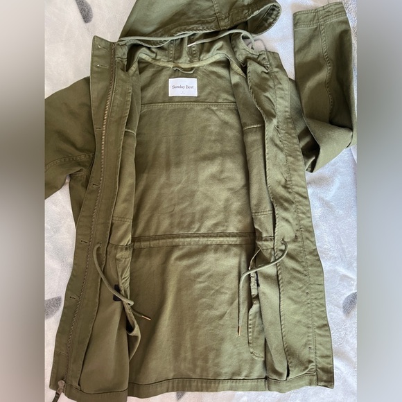 Aritzia Sunday Best Ranger Hooded Jacket In Olive Green  Size Small Utility - Picture 10 of 16